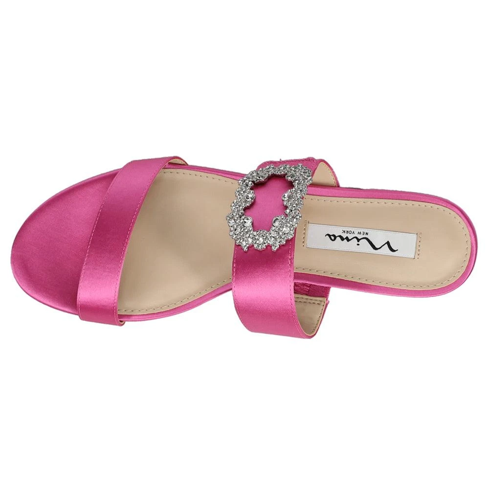 Nina Shavone Rhinestone Metallic Slide Sandals 4