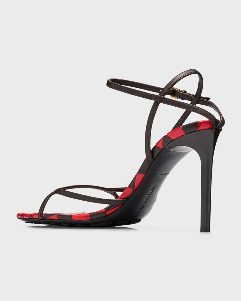 Bottega Veneta Leather Bicolor Ankle-Strap Sandals 4