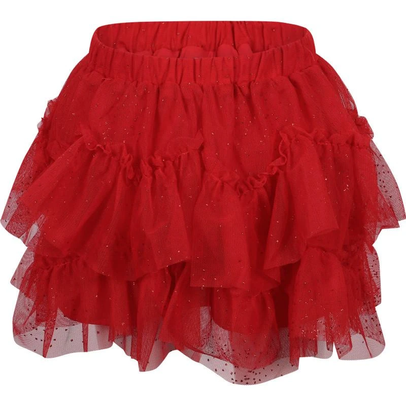 Mayoral Rhinestones detailing tulle skirt in red 1