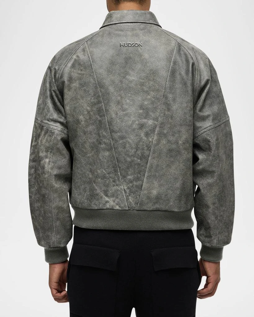 Hudson Men's Leather Bomber Jacket 3