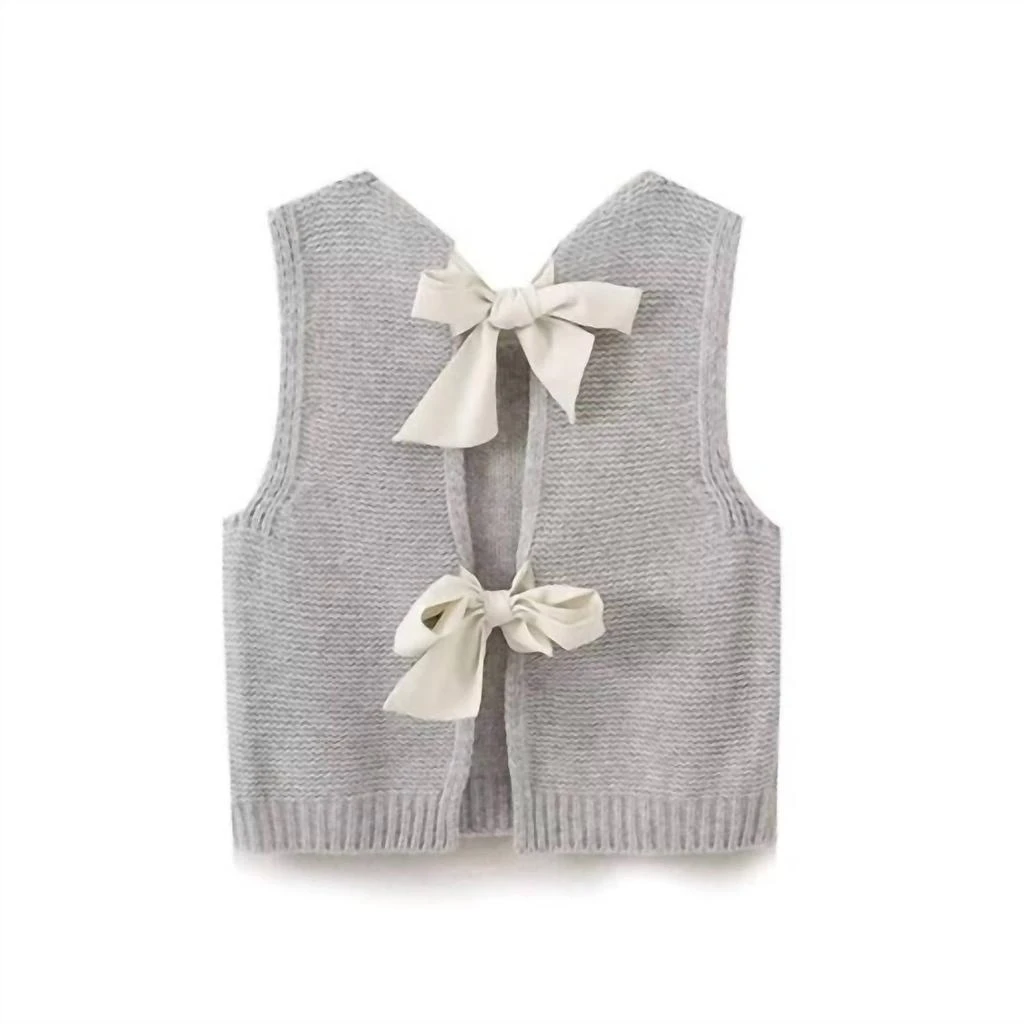 Hope & Sunshine Hope & Sunshine - Women's Bow Tie Sweater Vest
