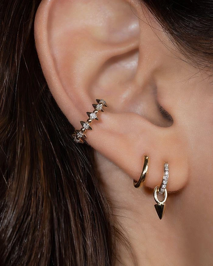Adina Reyter 14K Yellow Gold Huggie Hoop Earrings 2