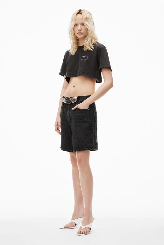 Alexander Wang CROPPED TEE IN ACID WASH JERSEY 6