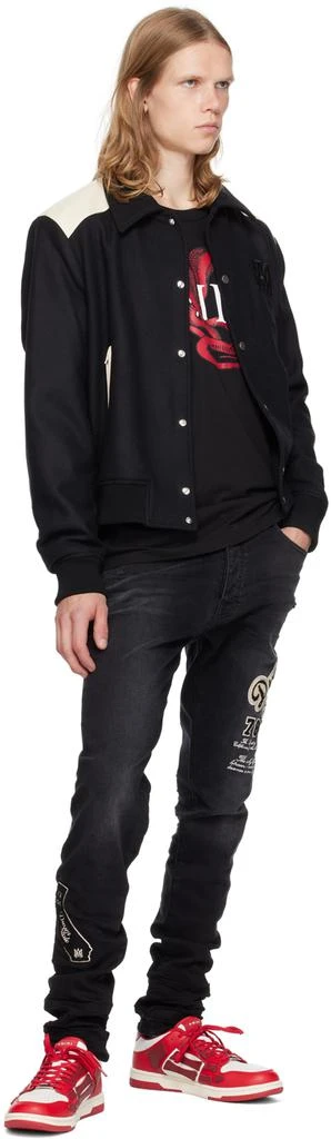 AMIRI Black Dream Team Skinny Jeans 4