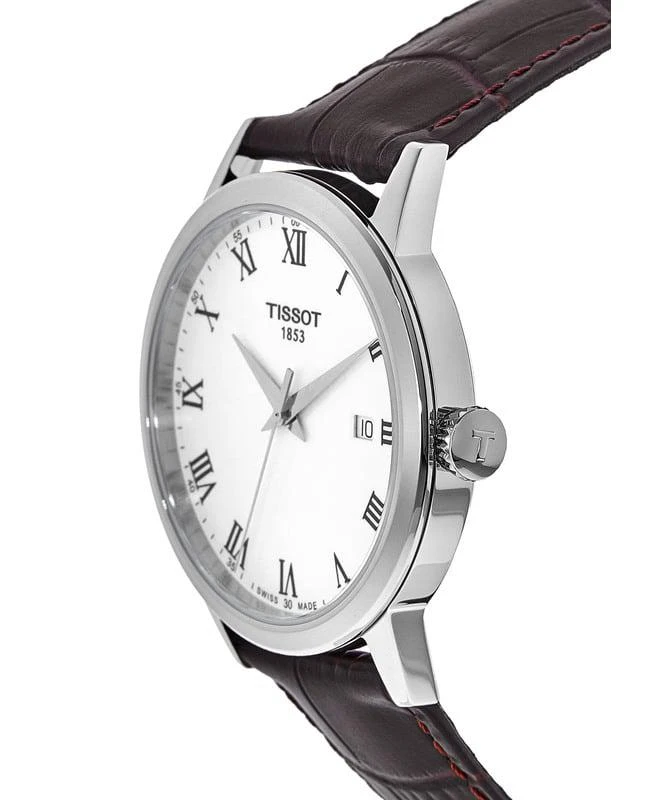 Tissot Tissot Classic Dream White Dial Leather Strap Men's Watch T129.410.16.013.00 4