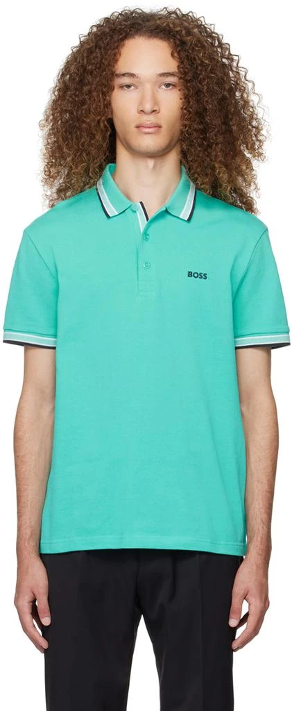 Hugo Boss Blue Striped Polo 1