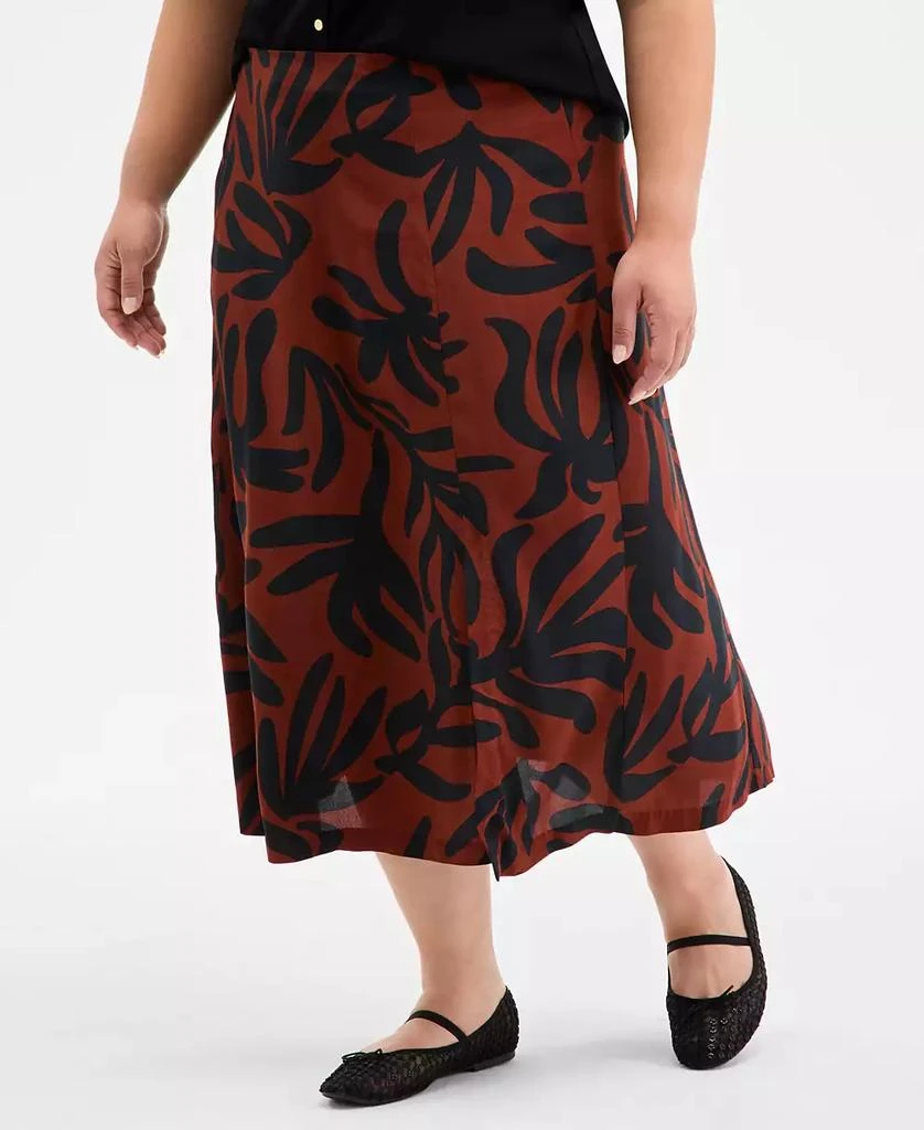 On 34th Trendy Plus Size Underwater Floral Slip Skirt, Exclusively at Macy's 3
