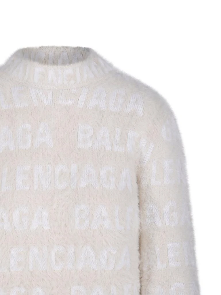 Balenciaga Balenciaga Allover Logo Furry Fitted Sweater 7
