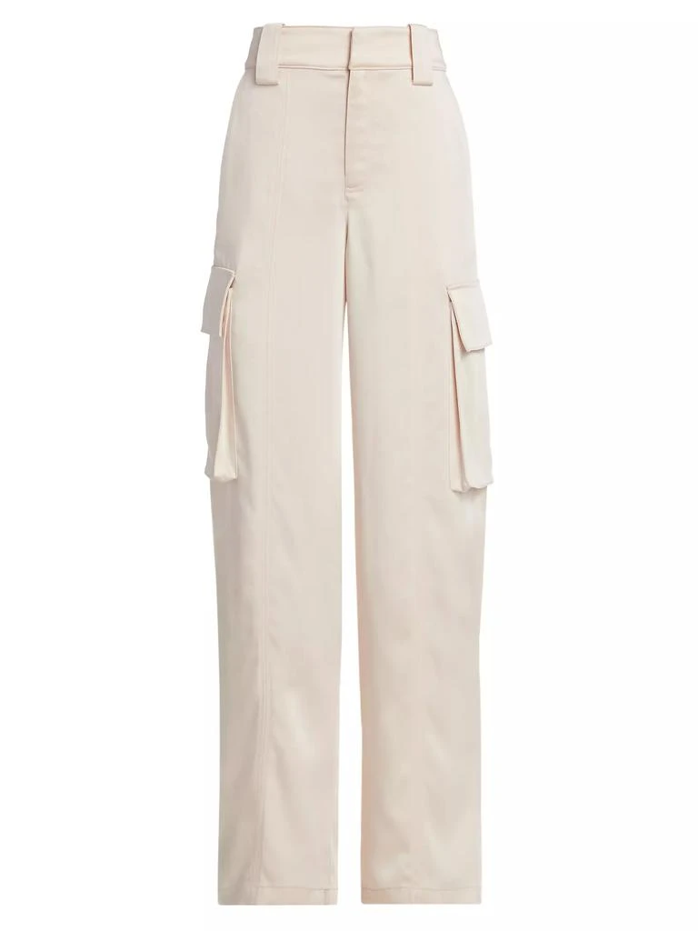 A.L.C. Bryan Wide-Leg Satin Cargo Pants 1