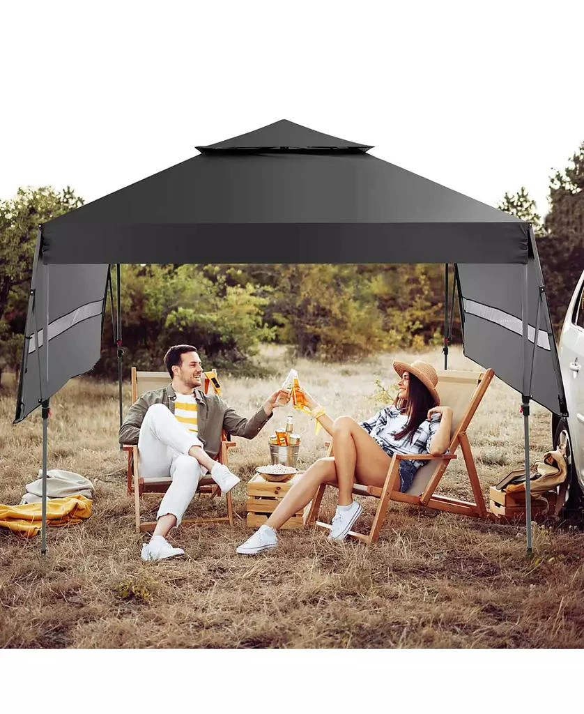 Costway 10'x17.6' Outdoor Instant Pop-up Canopy Tent Dual Half Awnings Adjust Patio 2