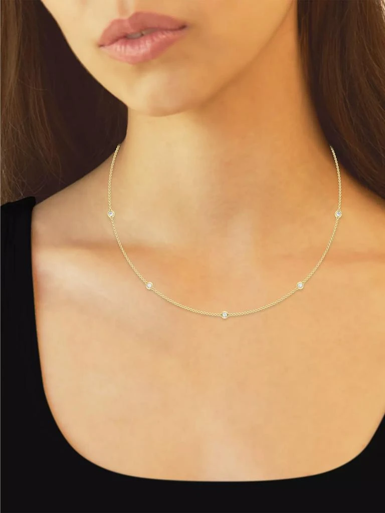Saks Fifth Avenue Collection 14K Yellow Gold & 7-Diamond Station Necklace/0.70-2.10 TCW 2
