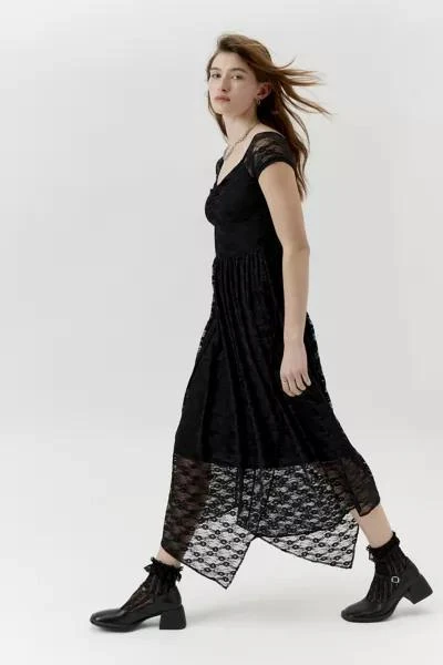 Urban Renewal Urban Renewal Remnants Lace Cap Sleeve Asymmetric Maxi Dress 3