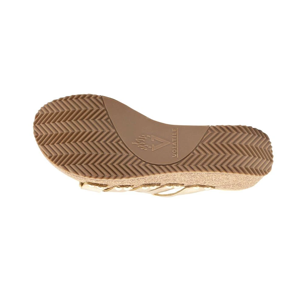 VOLATILE Enoki Studded Metallic Slide Wedge Sandals 5