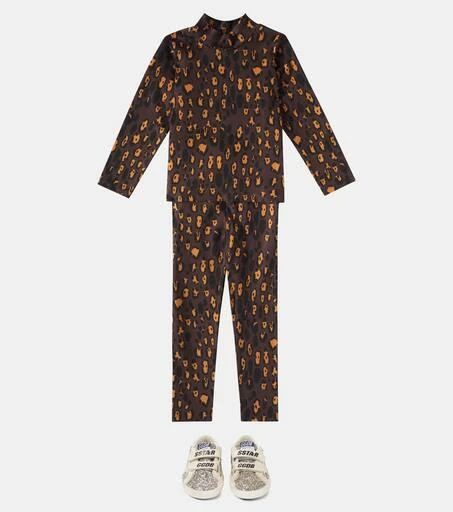 Mini Rodini Leopard cotton-blend leggings 2