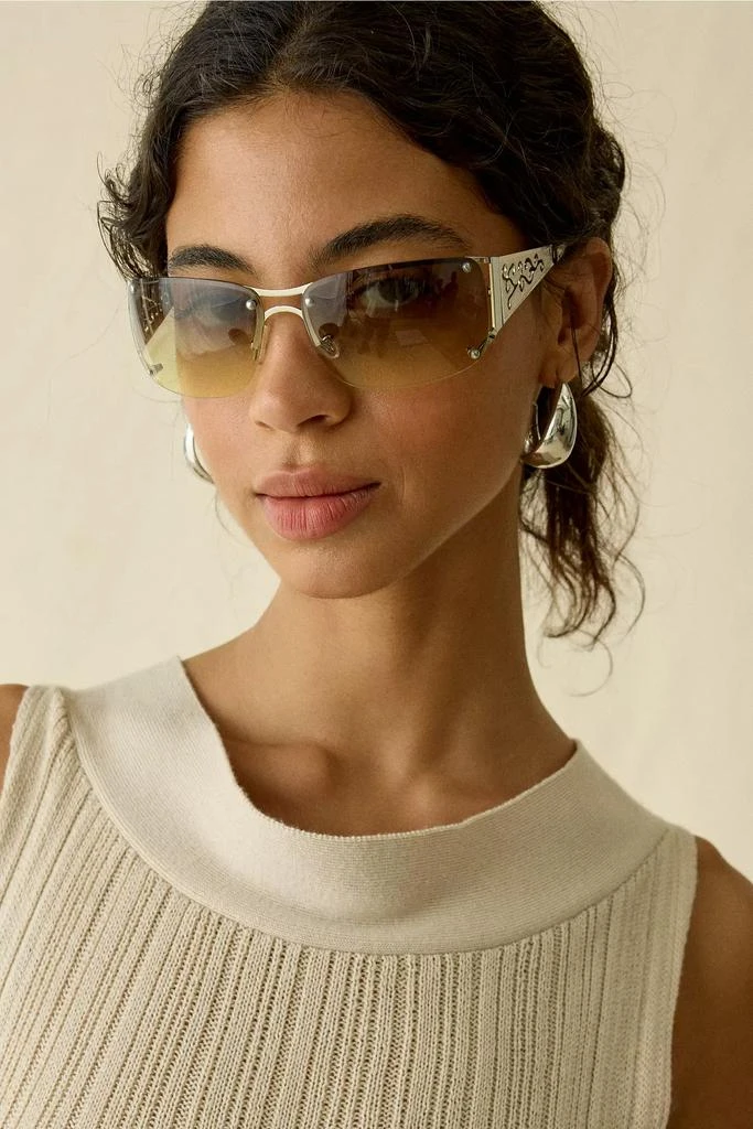 Urban Outfitters Holly Metal Shield Sunglasses
