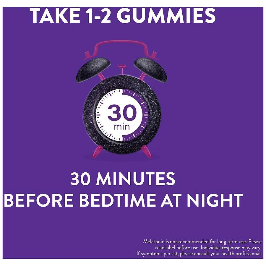 PURE Zzzs De-Stress Melatonin Sleep Aid Gummies, Dietary Supplement, 1mg Blackberry Vanilla 5