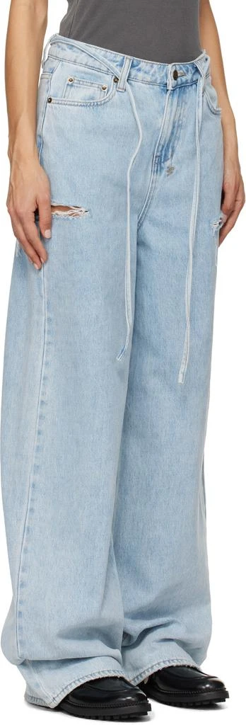 Ksubi Blue Baggy Rollin Kut Out Jeans 2