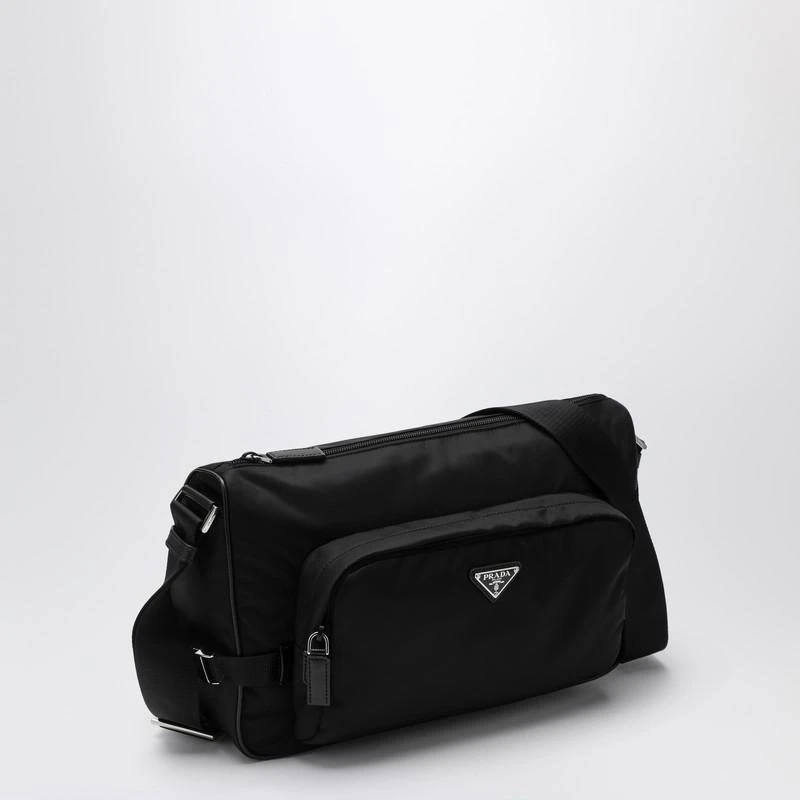 Prada Large black crossbody bag in Re-Nylon and Saffiano 3