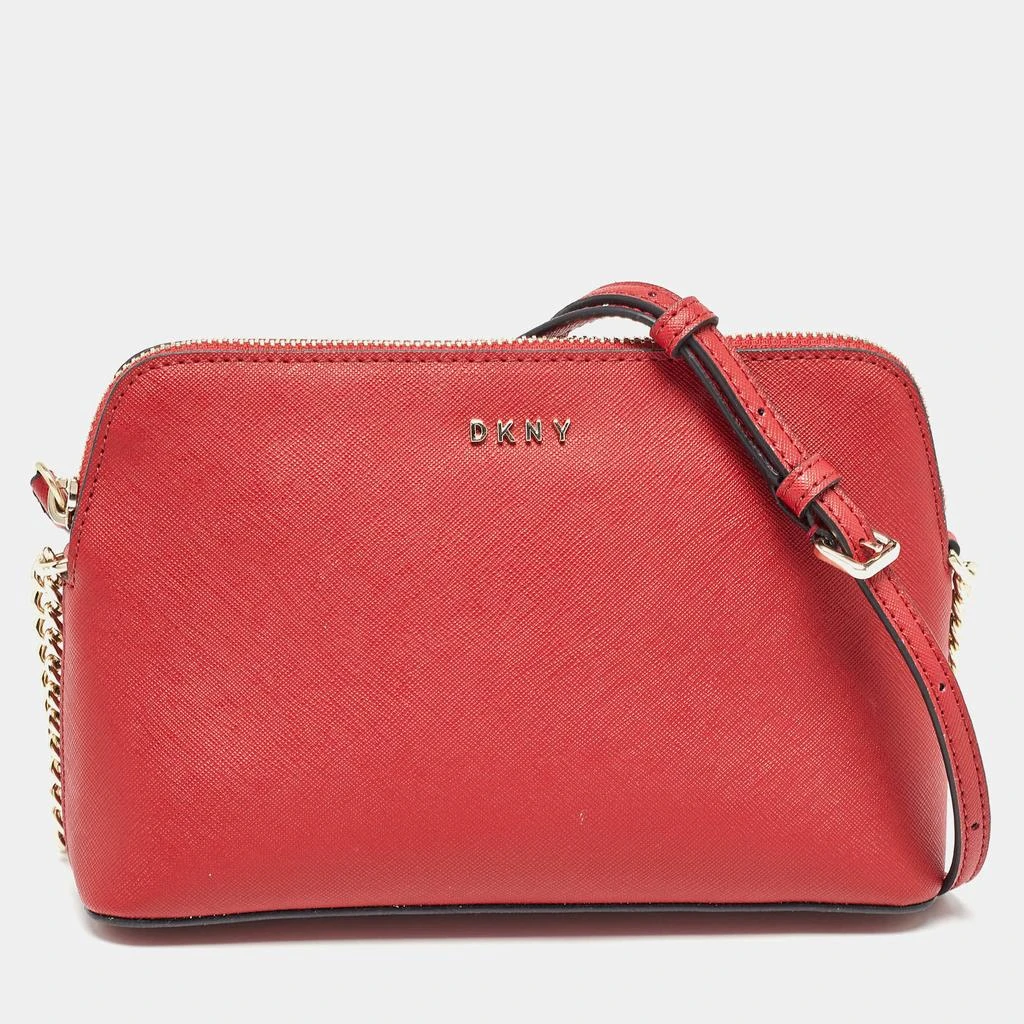 DKNY DKNY Red Leather Bryant Dome Crossbody Bag 2