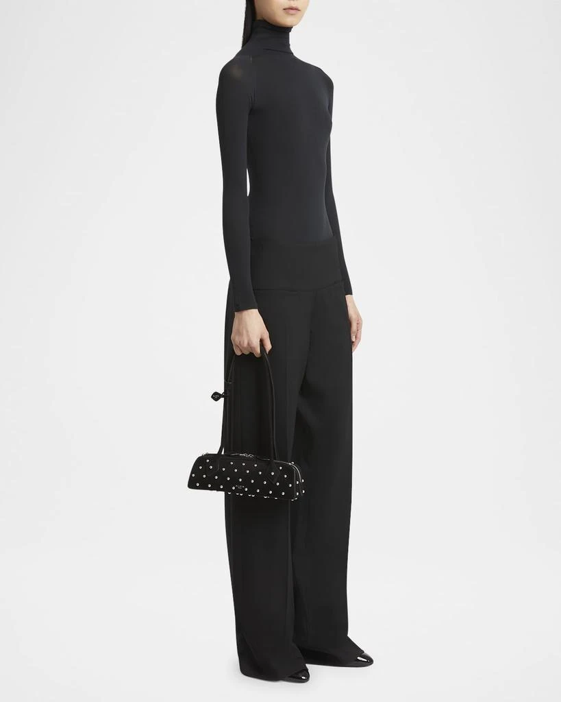 Alaia Le Teckel Small Shoulder Bag in Studded Suede 6