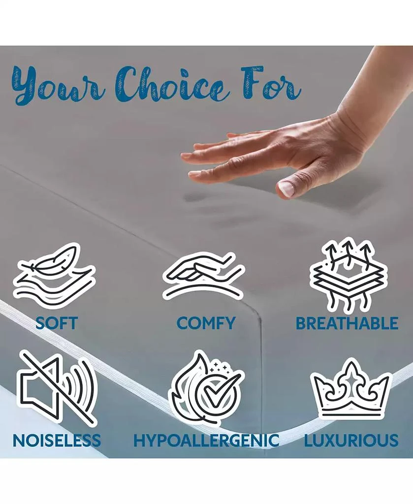 Guardmax Queen Waterproof Mattress Protector Encasement with Zipper, Pockets Stretch up to 18 inches- White 3