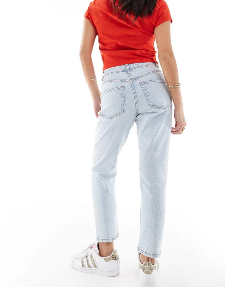 ASOS ASOS DESIGN Petite slim fit comfort mom jeans in light blue 5