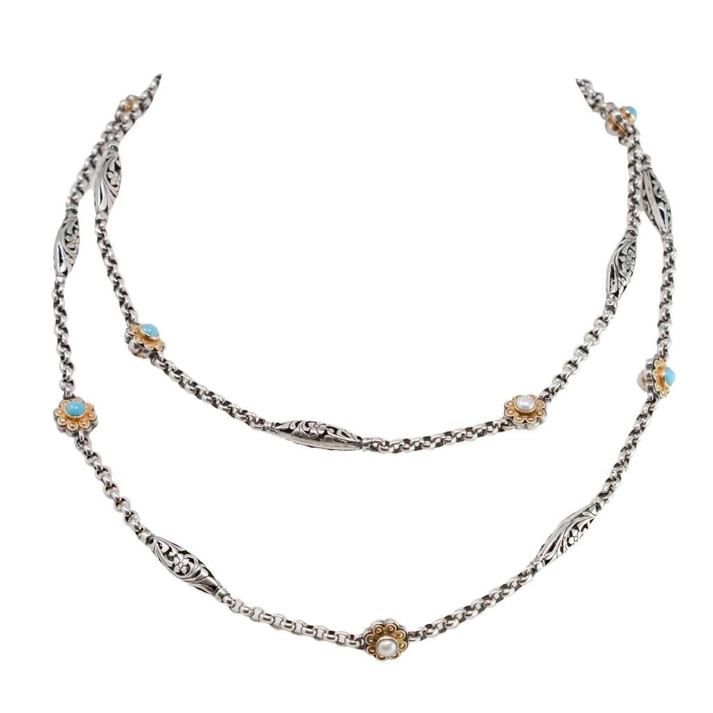 Konstantino Konstantino - Women's Sleeping Beauty White Pearl Necklace