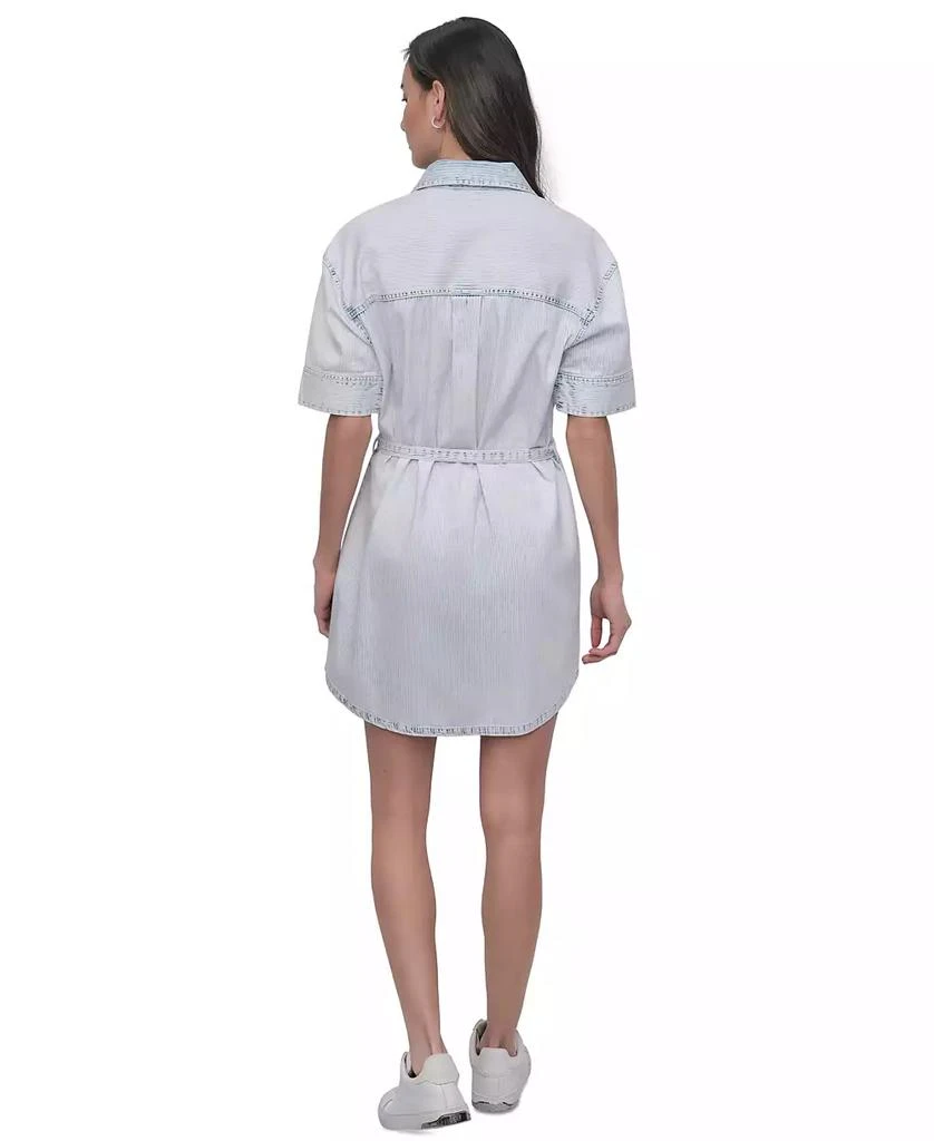 DKNY Women's Denim Self Belted  Shirtdress 6