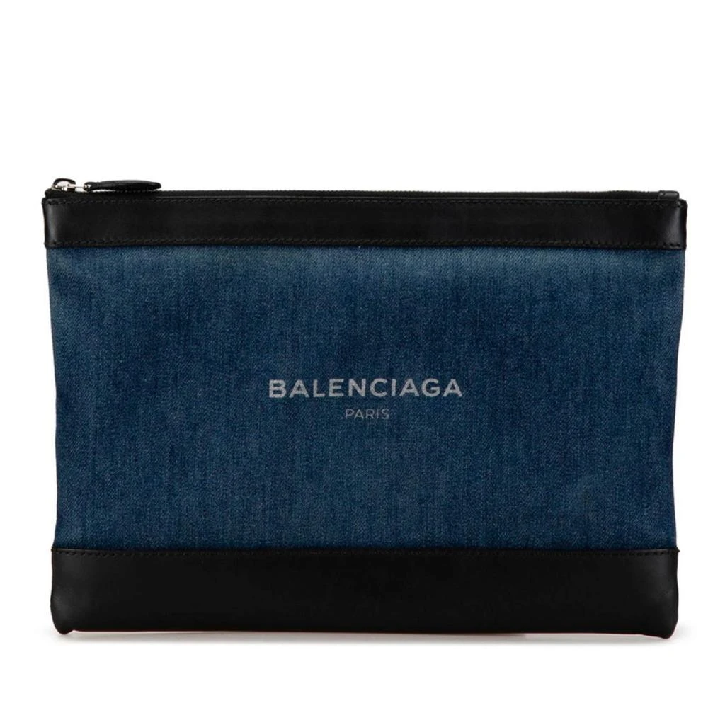 Balenciaga blue Leather Clutch Bag (Pre-Owned)