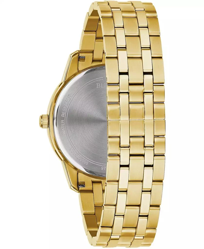 Bulova Men's Sutton Diamond-Accent Gold-Tone Stainless Steel Bracelet Watch 40mm 4