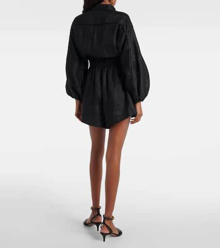 Zimmermann Belted linen playsuit 3