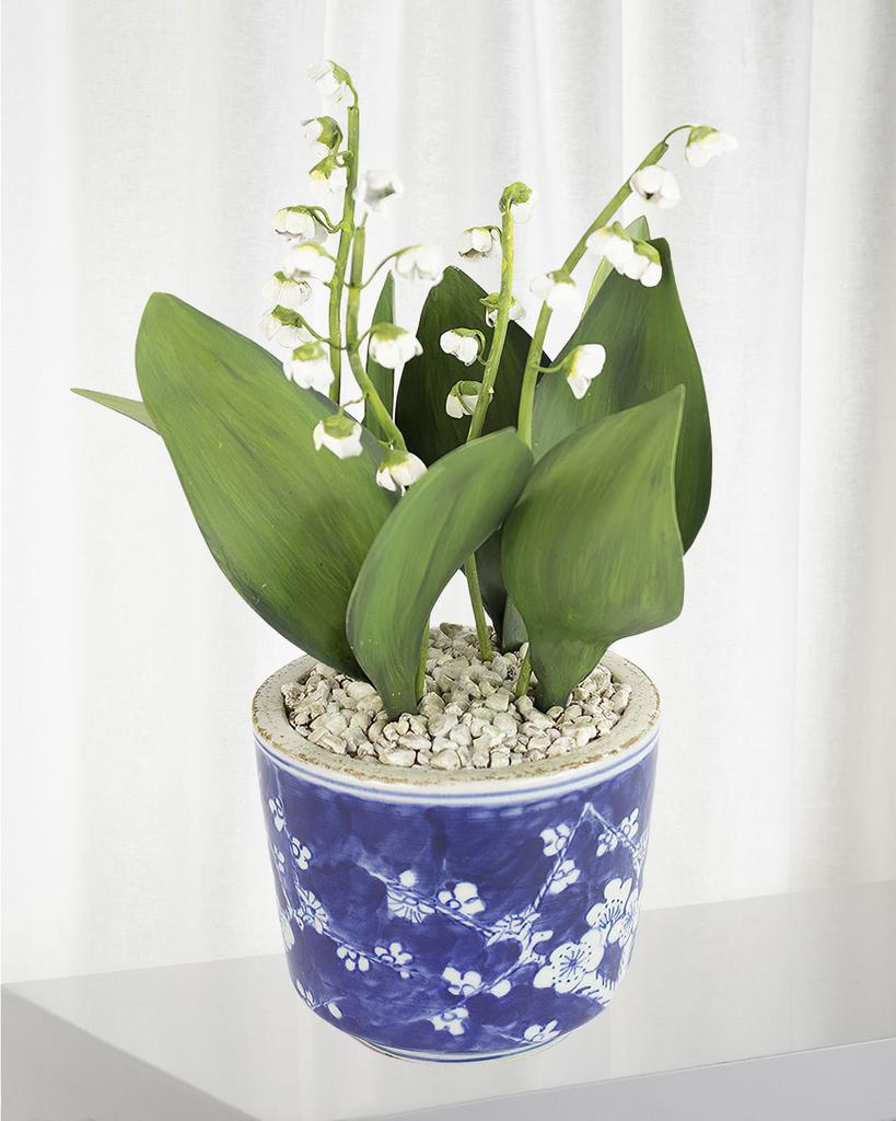 Tommy Mitchell Lily of the Valley May Birth Flower in Ceramic Pot