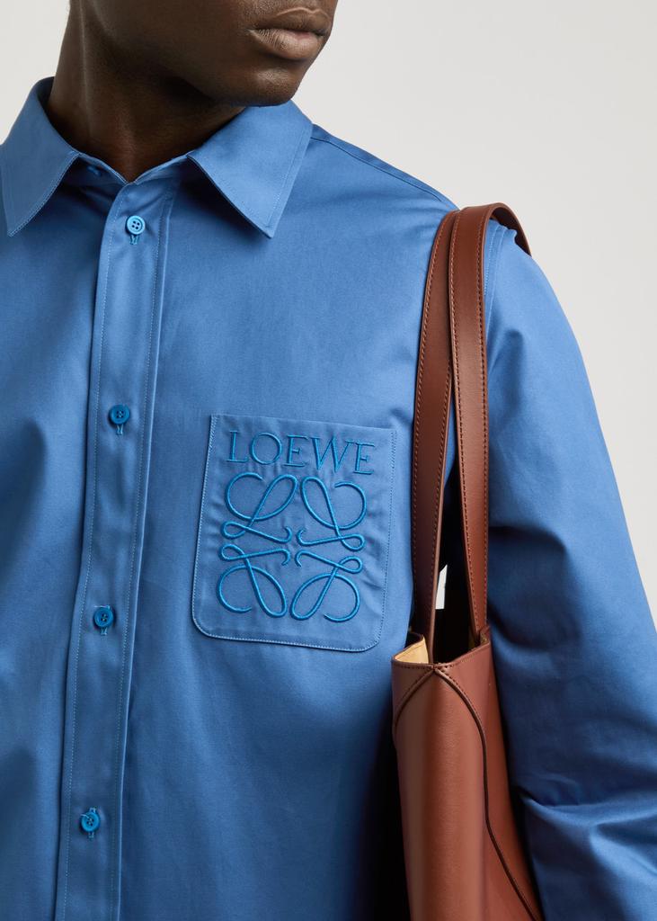 Shop Anagram-embroidered cotton shirt on Sale at BeyondStyle