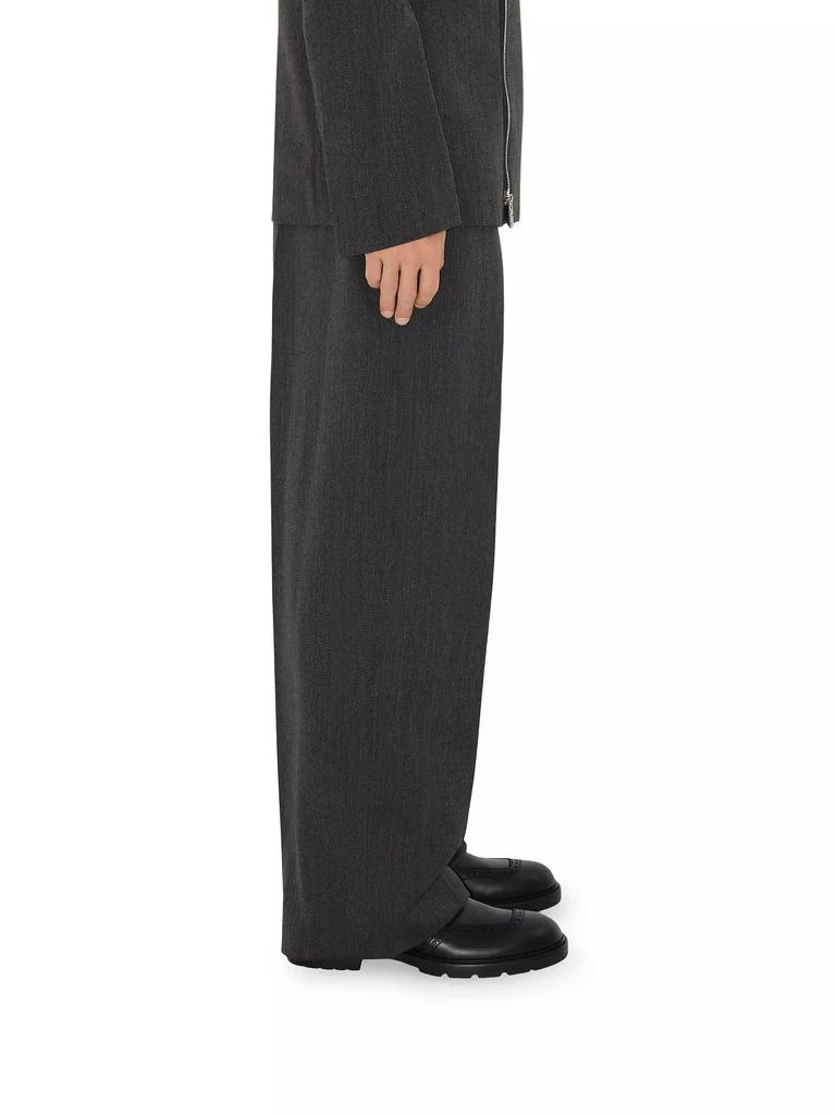 Burberry Herringbone Wool Trousers 4