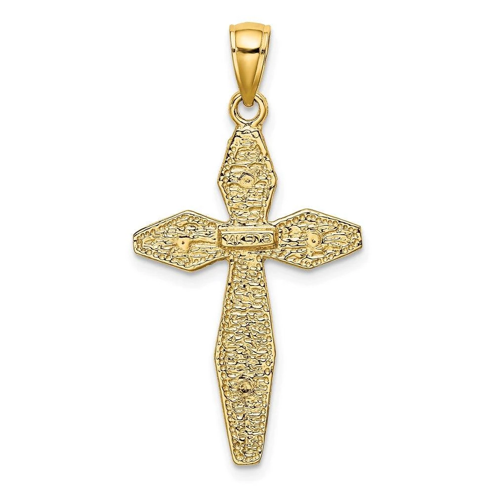 Diamond2Deal 14k Yellow Gold Polished Crucifix Charm 4