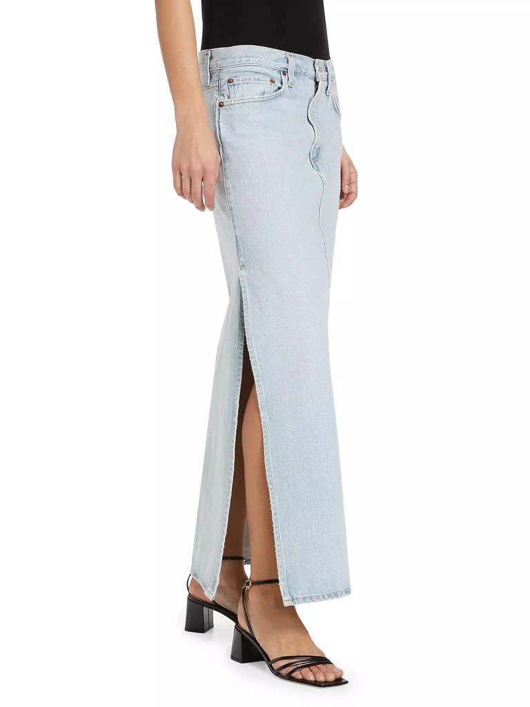 Agolde Astrid Slice Cotton Denim Maxi Skirt 4