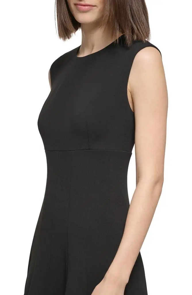 Calvin Klein Scuba Crepe Fit & Flare Dress 3
