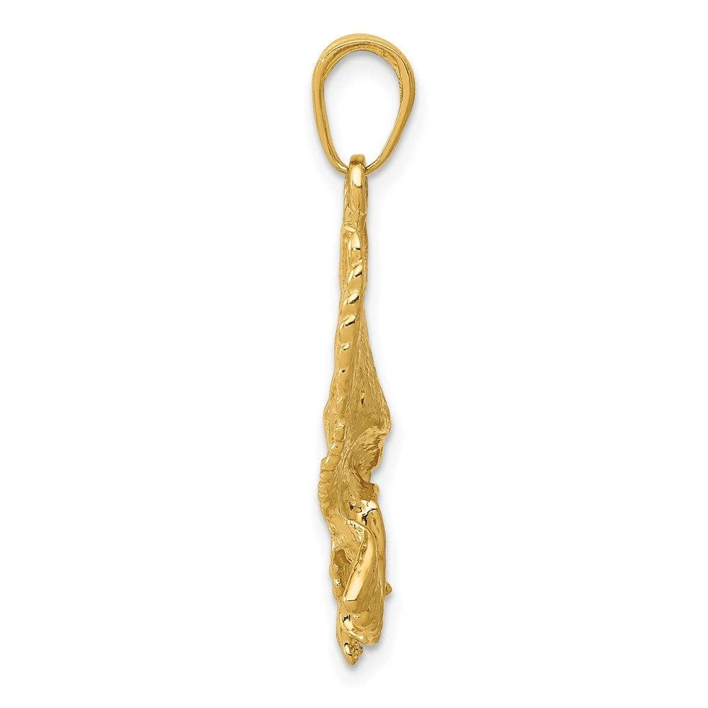 Diamond2Deal 10k Yellow Gold Eagle Charm Pendant 2