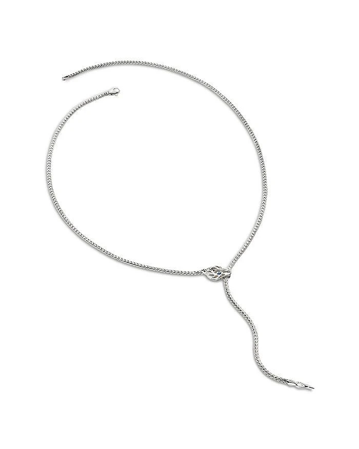 John Hardy Sterling Silver Naga Blue Sapphire Dragon Lariat Necklace, 23" 3
