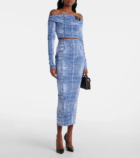 Balmain Trompe l
oeil crop top 2