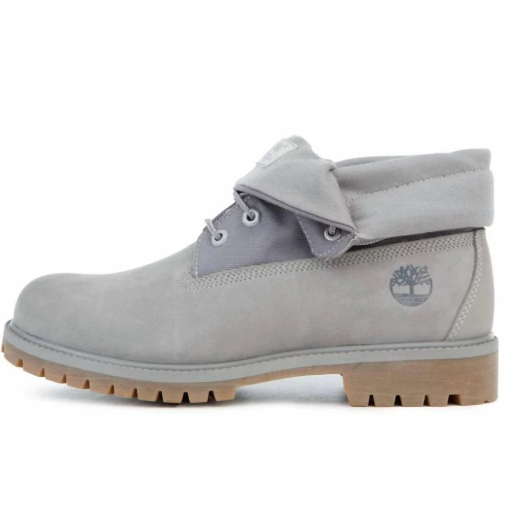 Timberland Men's Heritage Roll Top Boots In Medium Grey Nubuck 2