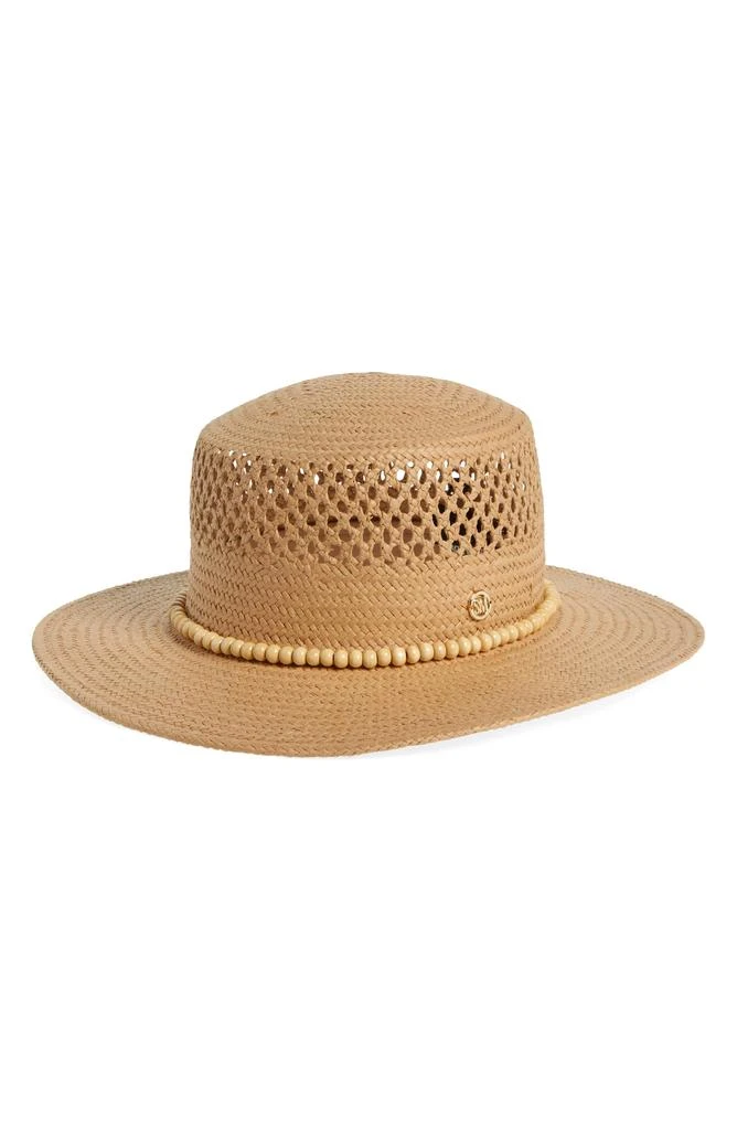 Steve Madden Beecher Beaded Trim Boater Hat 1