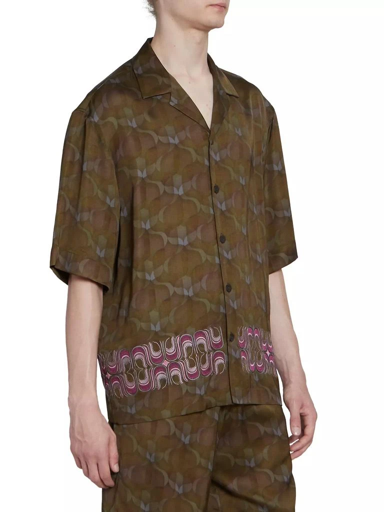 Dries Van Noten Cassi Embroidered Short-Sleeve Shirt 4