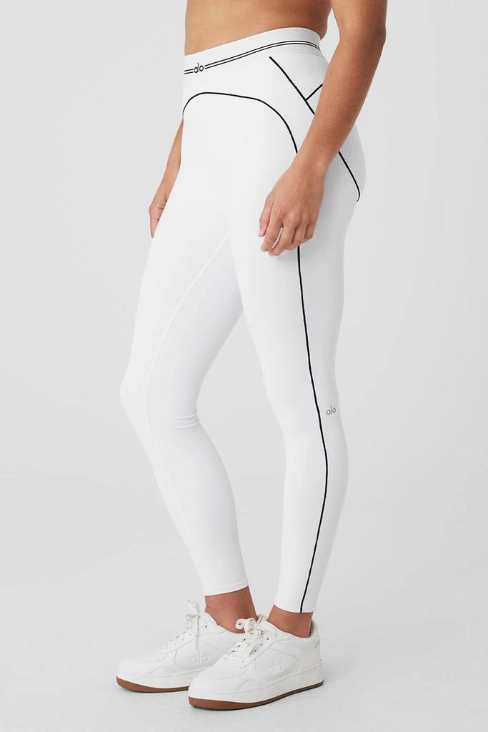 Alo Yoga Airbrush High-Waist Heart Throb Legging - White/Black 7