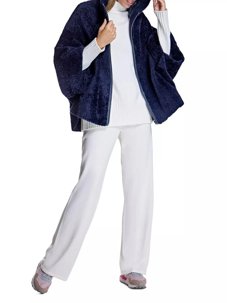 Maximilian Reversible Hooded Shearling Cape 7