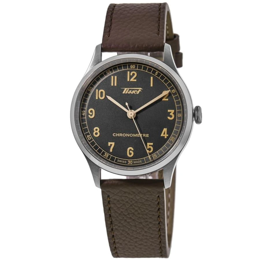Tissot Heritage 1938 Automatic COSC Grey Dial Leather Strap Men's Watch 1