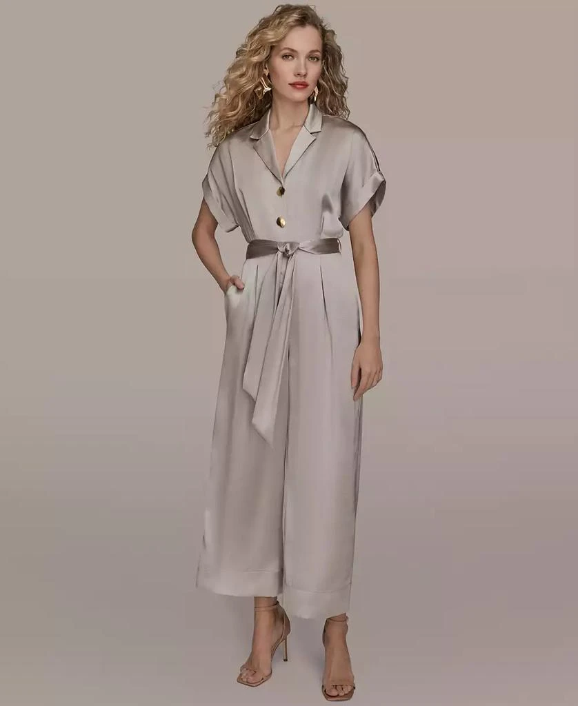 Donna Karan Women
s Satin Wide Leg Jumpsuit 1