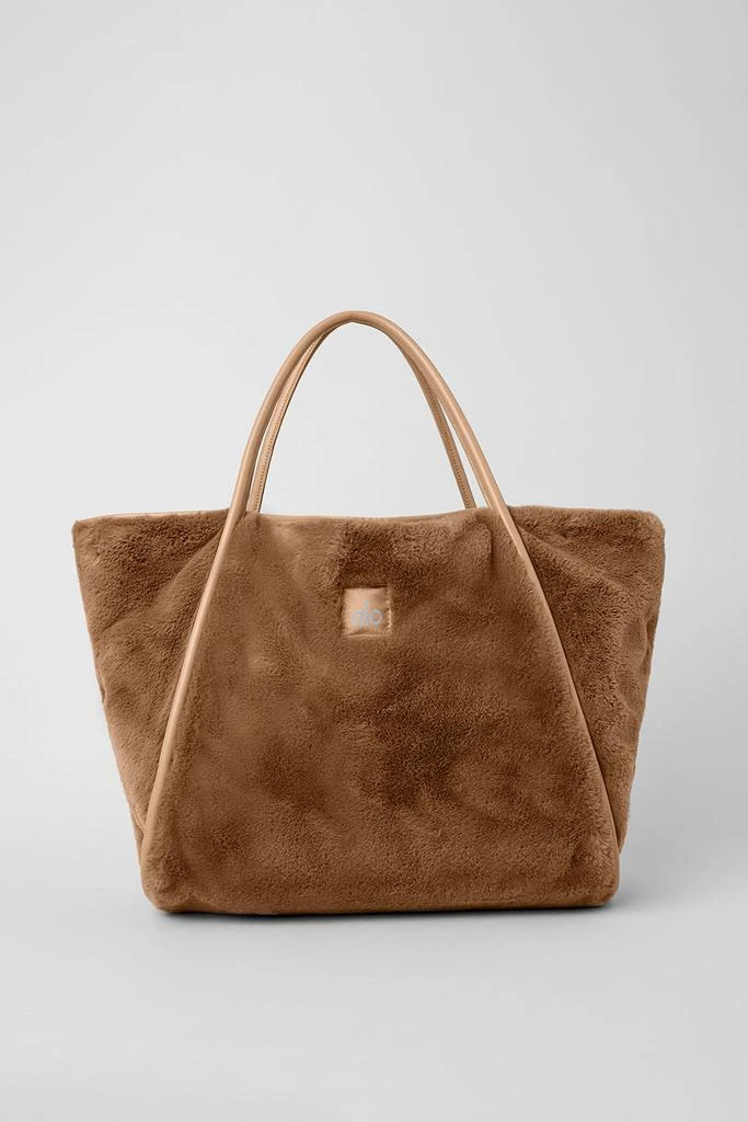 Alo Faux Fur Tote Bag - Toasted Almond 1