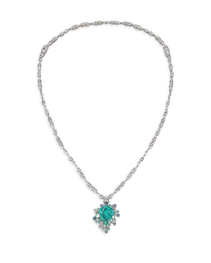 Anabela Chan 18K White Gold-Plated Constellation Blue Motif Lab-Created Gemstone Convertible Pendant Necklace, 16.14 - 29.9" 1