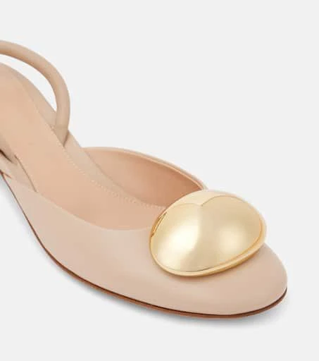 Gianvito Rossi Sphera 45 leather slingback pumps 6